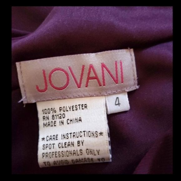 Jovani Size4 dark purple 💜 one-shoulder off dress - Picture 7 of 8